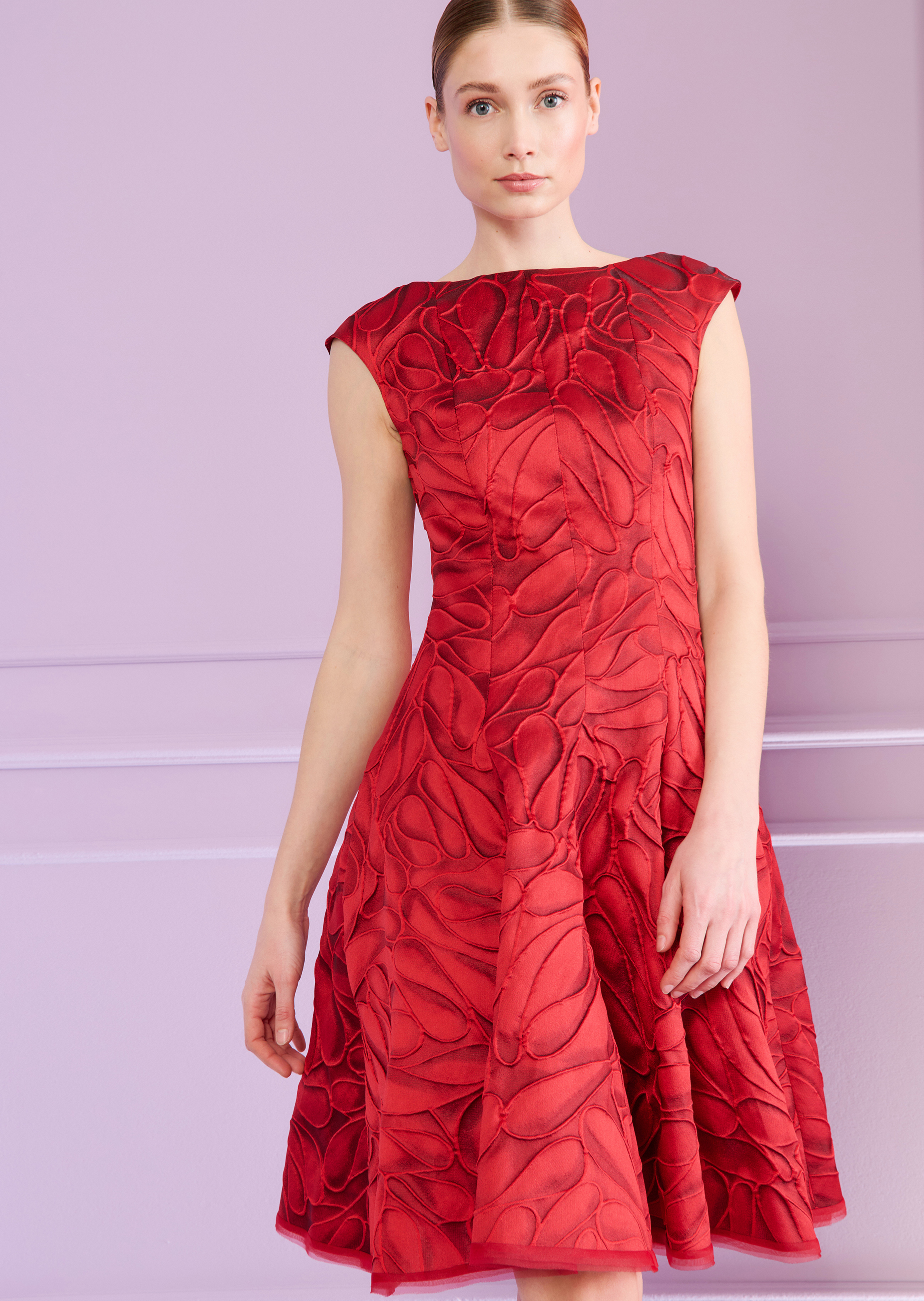 本日限定価格　CORCOVADO PUTI flower race dress ANDY/アンディ】フラワーレース/ シアー/ 袖あり/ フリル