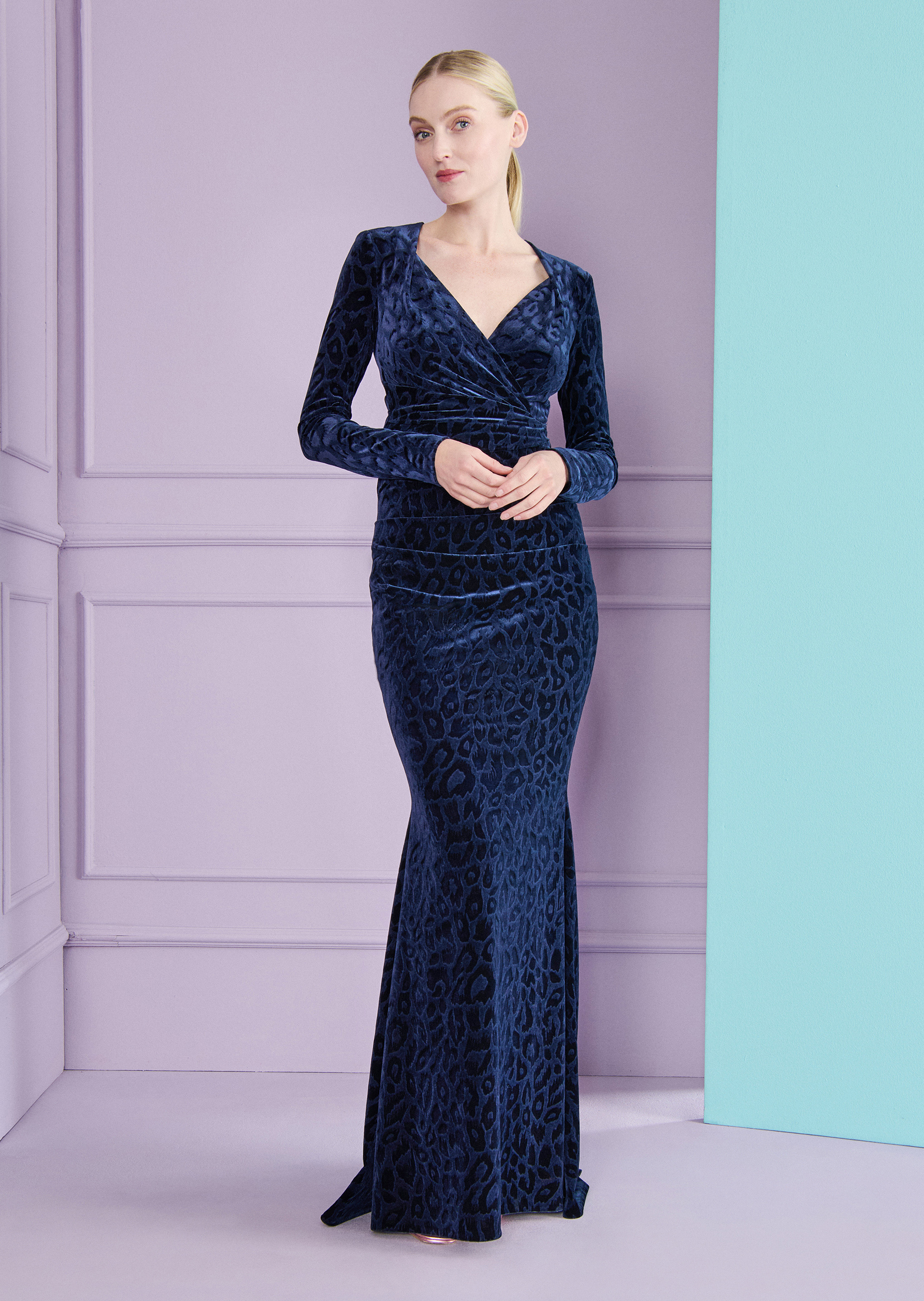 Paddington Long Dress ブルー Her lip to - Paddington Long Dress ink herliptoの通販 by
